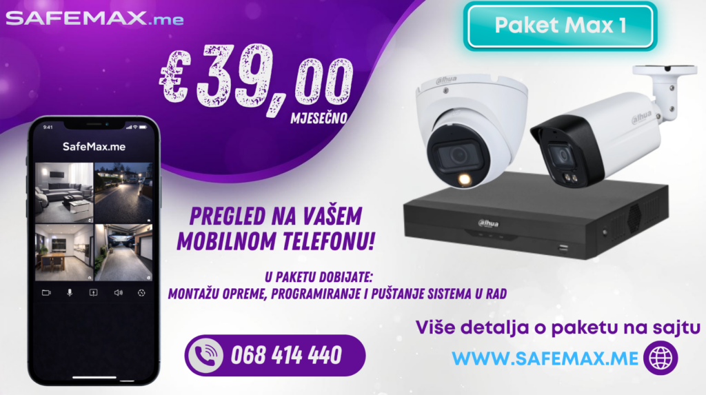 🔒 Paket video nadzora SafeMax Paket Max 1